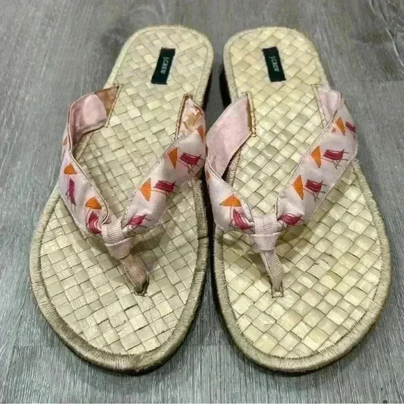 J. Crew Bamboo Pink Flip Flops - Picture 2 of 6